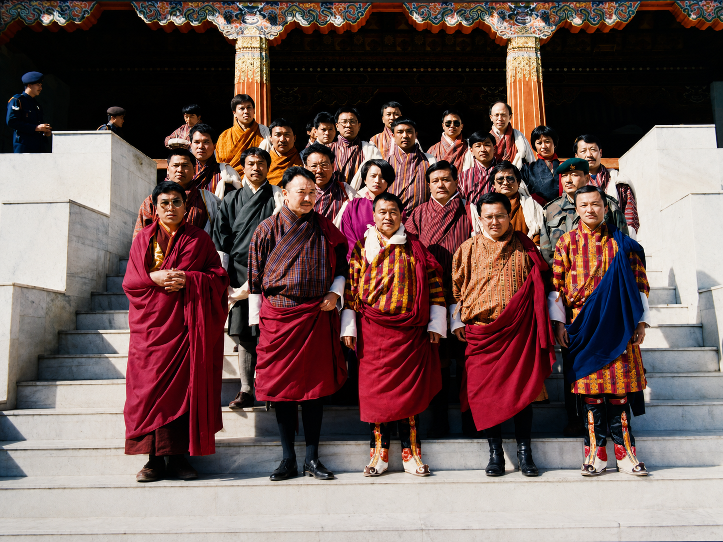 NGT members gathered in formal national dress